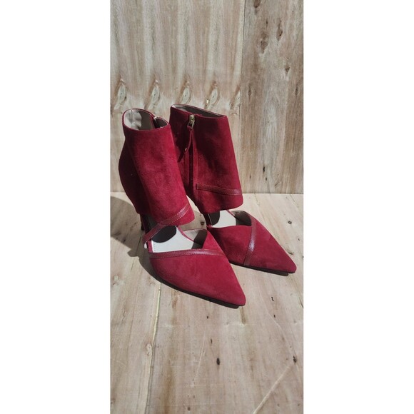 Linea Paolo Suede Pointy Toe Bootie Pumps Size 9 - Picture 1 of 7